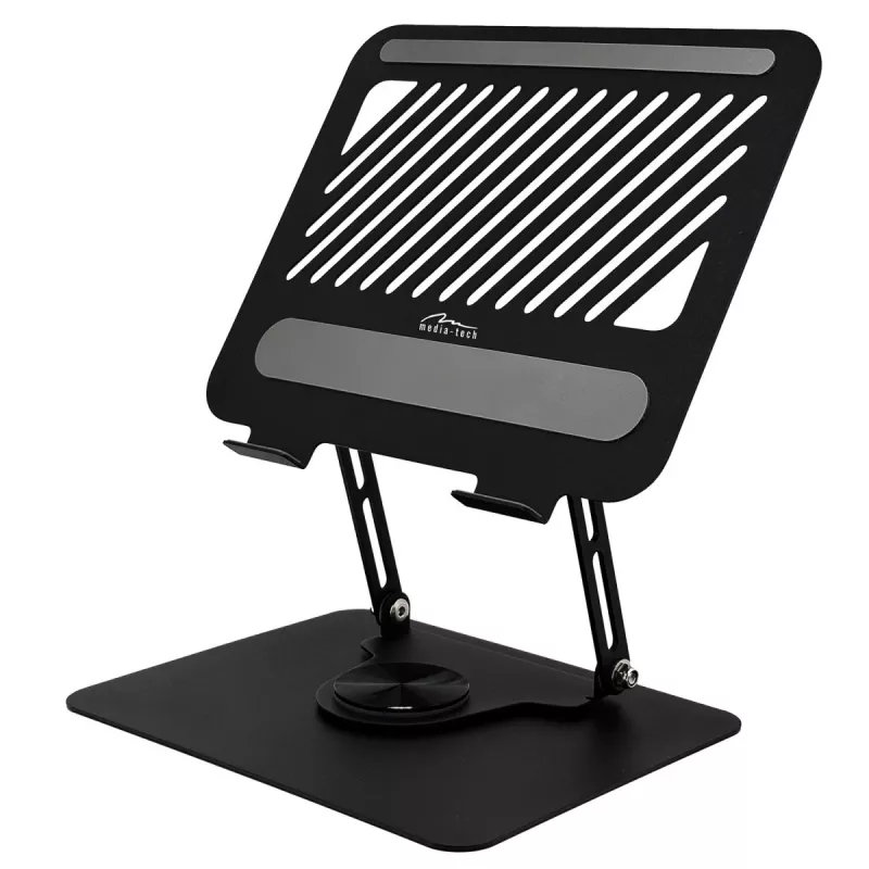 Laptop stand MEDIA-TECH MT2662 — adjustable height, foldable aluminium for 10–17 inch laptops