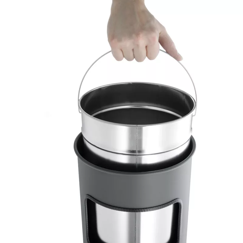 Trash Can Durable 333023 17 L Round Metal Silver