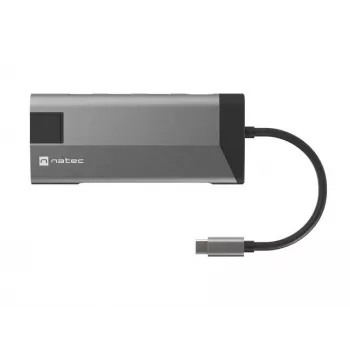 NATEC Fowler Plus USB Type-C Black Grey MicroSD SD Hub