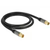 Coaxial Cable RG-6/U DeLOCK 88922 1 m IEC Black