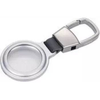 Keychain TROIKA AirTag holder silver color KR25-05/SI for Apple AirTag