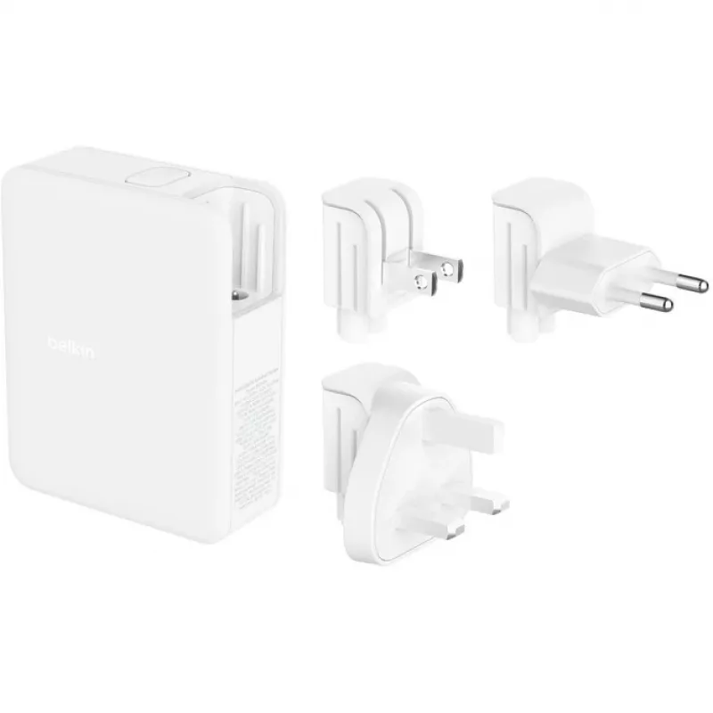 Wall charger 140W 4-ports (3xC 1xA) UK, EU, US Plugs white