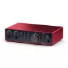 Audio interface Focusrite Scarlett 2i2 4th Gen — 2-in/2-out USB-C, 24-bit/192kHz, 69 dB preamps, desktop, black/red