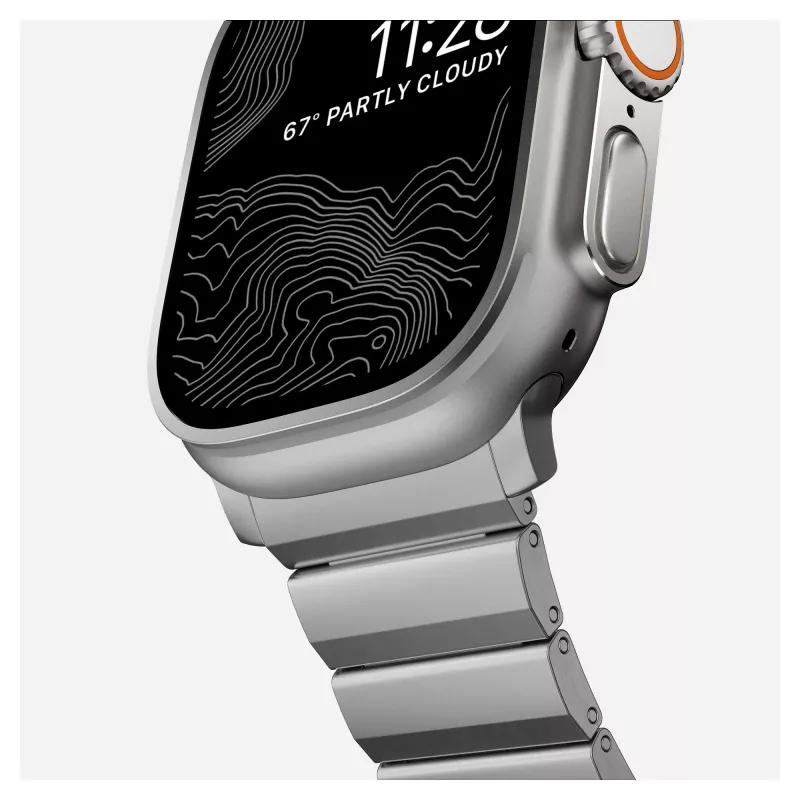 NOMAD Titanium Band for Apple Watch 46mm/49mm Silver