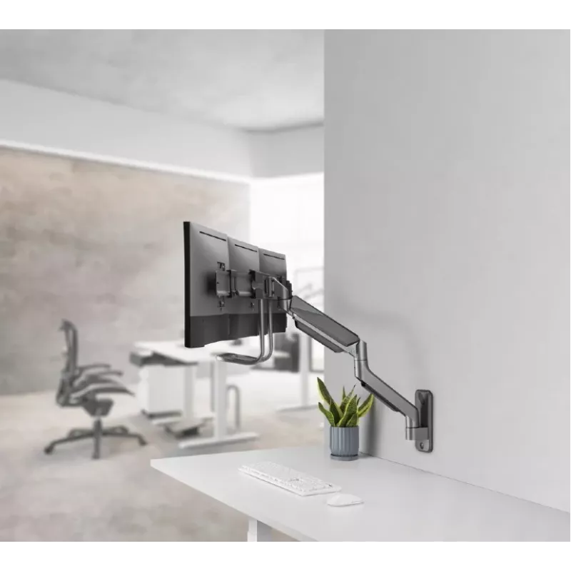 Wall mounted adjustable monitor arm Gembird MA-WA3-01 for 3 monitors