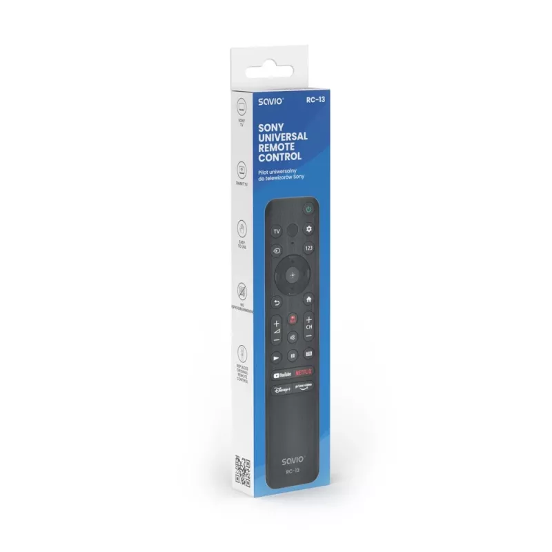 Remote Control Savio RC-13 IR Wireless for Sony TV 10m Range