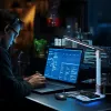 Table lamp Hawk HW-LAMP04 White LED adjustable, white finish, adjustable head and arm