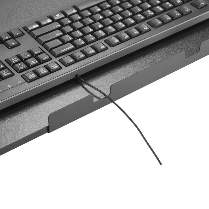 Maclean MC-839 Keyboard Sliding Platform | Under Desk Drawer for Keyboard and Mouse | Clamp on Keyboard Tray | Ergonomic Workstation Solution | P