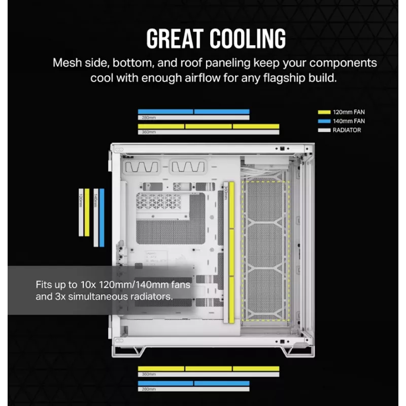 Corsair CC-9011285-WW computer case Midi Tower Grey, White