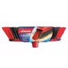Indoor broom VILEDA 151221 with rubber head, soft/hard bristles, red, 340 mm pack width