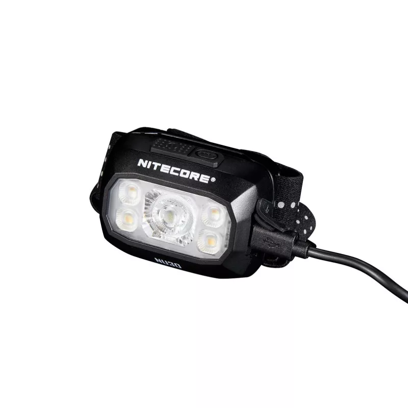 Headlamp Nitecore NU30 — compact wearable LED headlamp, up to 500 lumens, multiple output levels, red-light mode