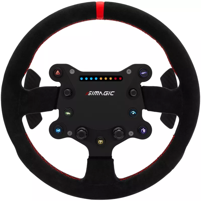 Steering Wheel Simagic GTS Alcantara S202 — Alcantara-covered sim racing wheel, model S202