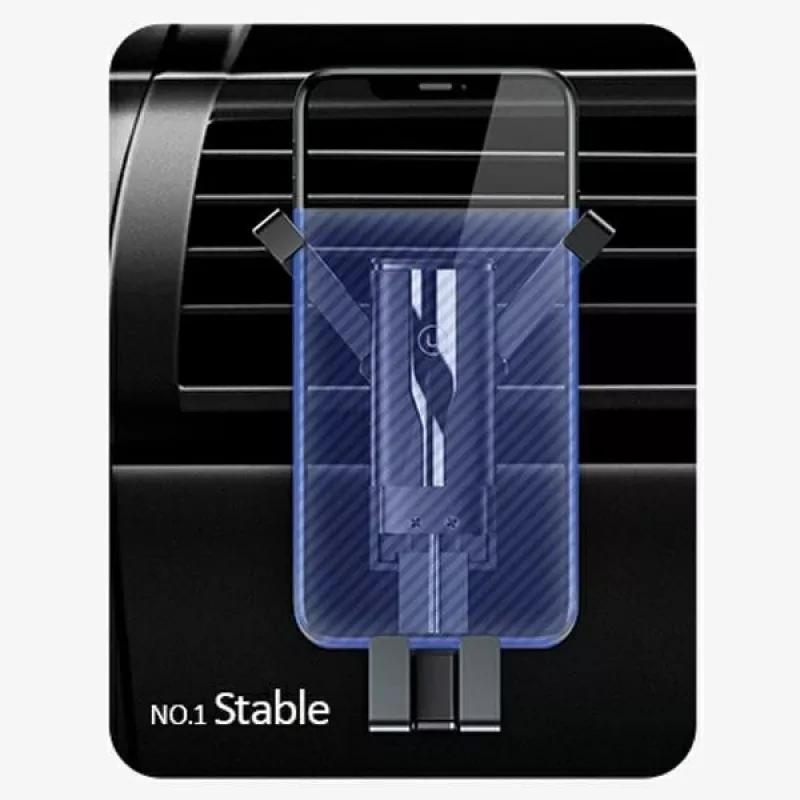 USAMS Car Phone Holder 4.7-7 Inches Universal Phone Stand in Car Gravity Smartphone Holder Air Vent Clip Mount GPS Support for iPhone Xiaomi Samsung