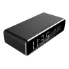 Digital alarm clock GEMBIRD DAC-WPC-01 with LCD display, black aluminum housing, AC powered