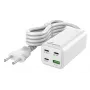 MediaRange MRMA124 mobile device charger 100W AC, 3x USB-C, 100–240V input, 1.5 m cable, White