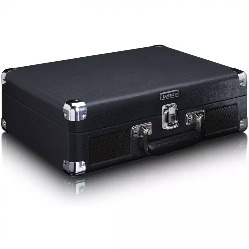 Belt-drive turntable Lenco TT-115 Black — portable suitcase record player, Bluetooth 5.0, USB recording, 33/45/78 RPM
