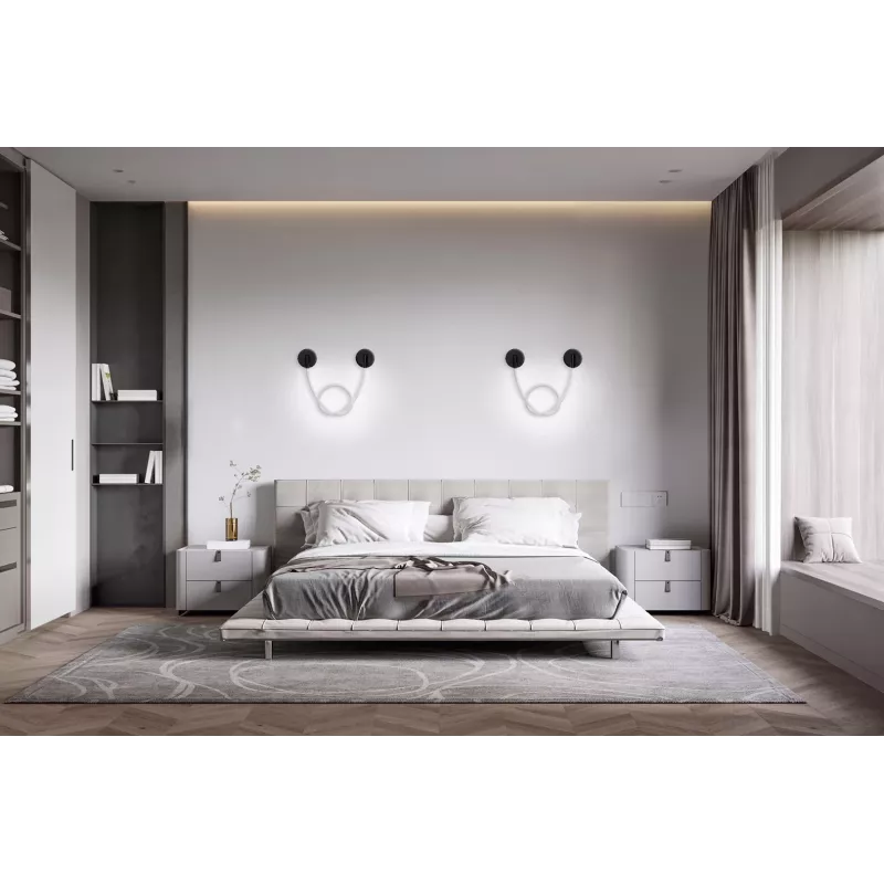 LED wall lamp ActiveJet AJE-CAMELIA NW — 2400 lm, 4000 K, 16 W, black, 1580×120×65 mm, IP20