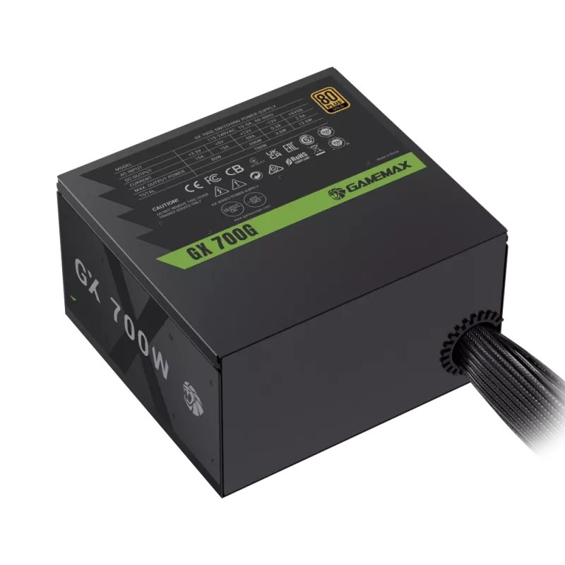 Gamemax Power Supply, 80 PLUS, Gold | GX 700G | 700 W | Non-modular