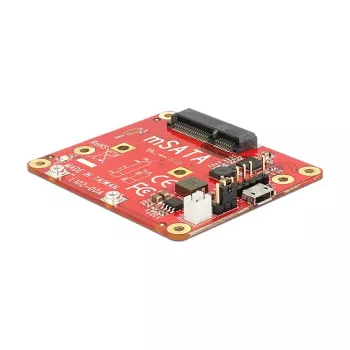 Internal mSATA adapter DELOCK 62648 with Micro-USB host interface, 6 Gbit/s, 65×56×12 mm