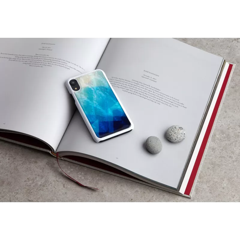 Smartphone case iKins for iPhone XR — blue lake outer, black inner