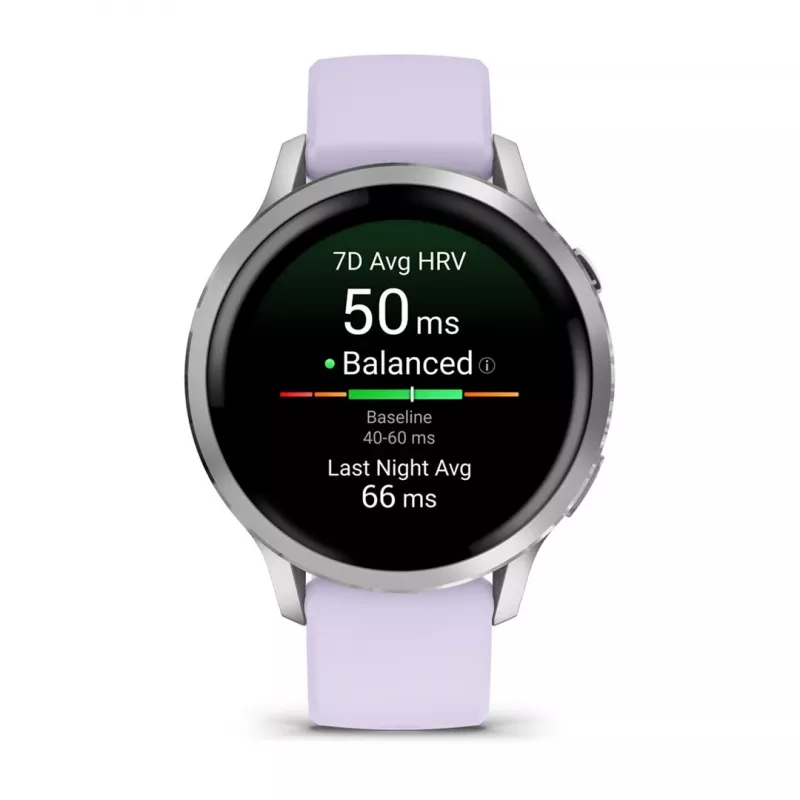 Garmin Venu 4 3.05 cm (1.2) AMOLED 41 mm Digital 390 x 390 pixels Touchscreen Silver Wi-Fi GPS (satellite)