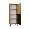 KAMARO 2DK SLIM/GŁ OAK ARTISAN DISPLAY CABINET