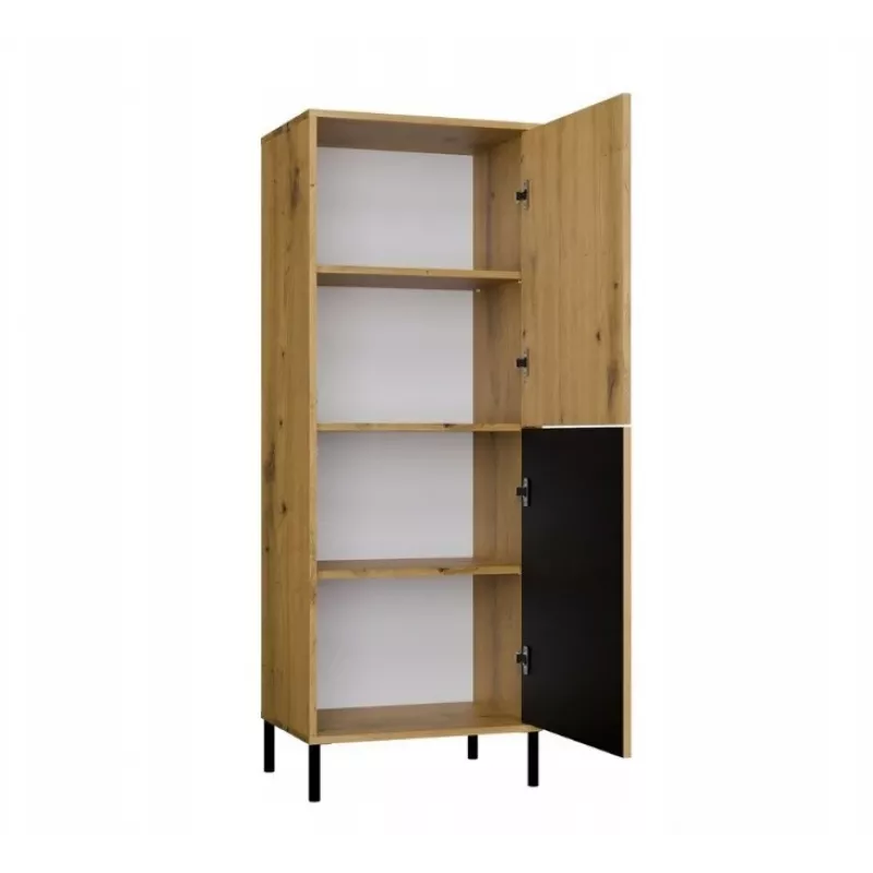 KAMARO 2DK SLIM/GŁ OAK ARTISAN DISPLAY CABINET
