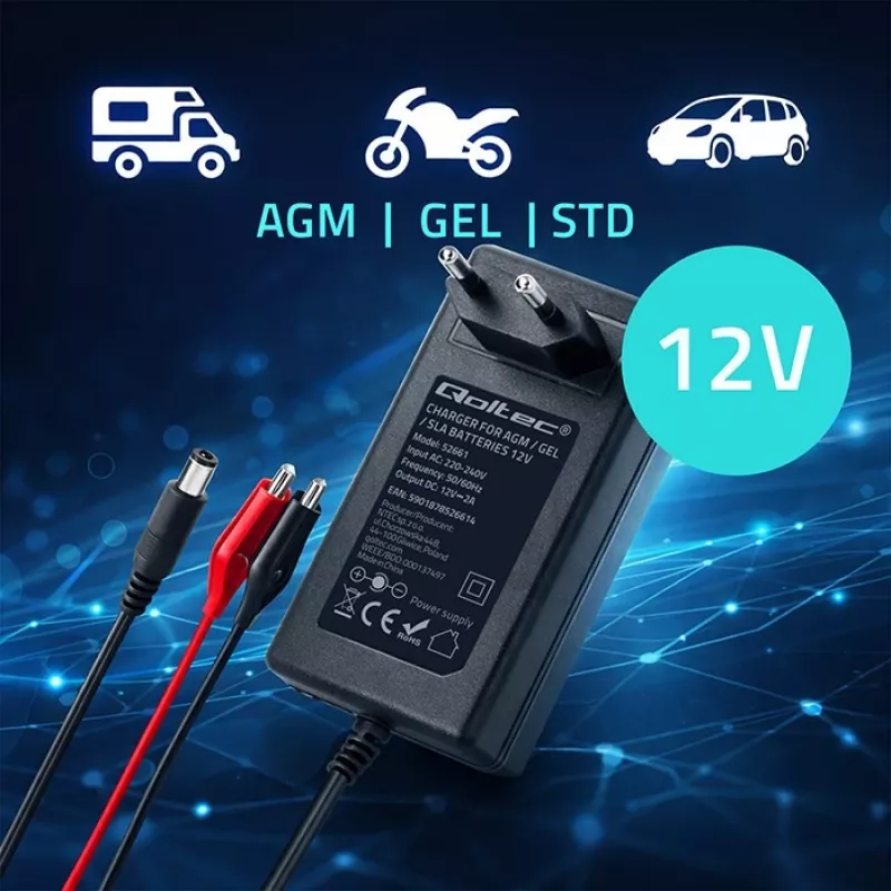 QOLTEC battery charger 24V 19.2W, model 52662