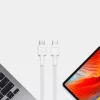 USB C to USB C cable Green Cell KABGC29W 2 m, USB 3.2 Gen 1, 60 W PD, braided TPE, white