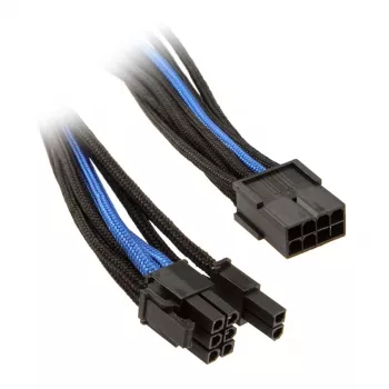 SilverStone PCI-8-Pin to PCIe-6+2-Pin Cable, 250mm - black/Blue