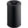 Waste Container Round Steel Black Durable 330601