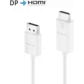 PureLink Active DisplayPort 1.2 to HDMI 2.0 Adapter Cable, 4K60Hz (444), DisplayPort Male/HDMI Male