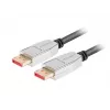 DisplayPort cable LANBERG CA-DPDP-20CU-0010-BK — DisplayPort to DisplayPort, 1 m, Black/Silver