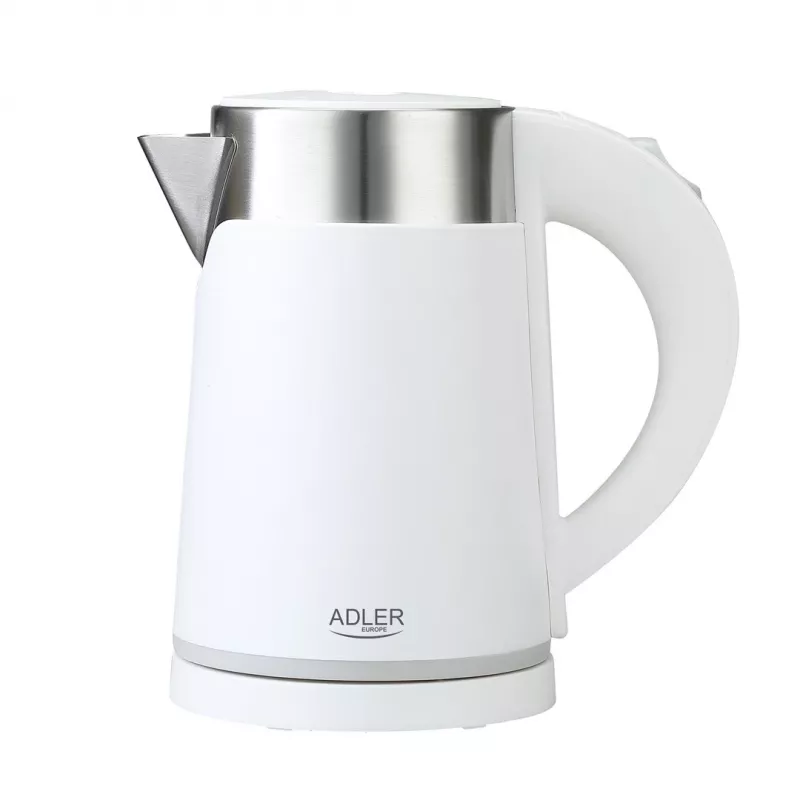 Electric kettle Adler AD 1372w — 0.6 L, 800 W, stainless steel housing, touch control