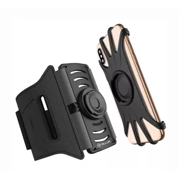 Armband Tellur A100 Black adjustable fit for smartphones — sports armband, universal size