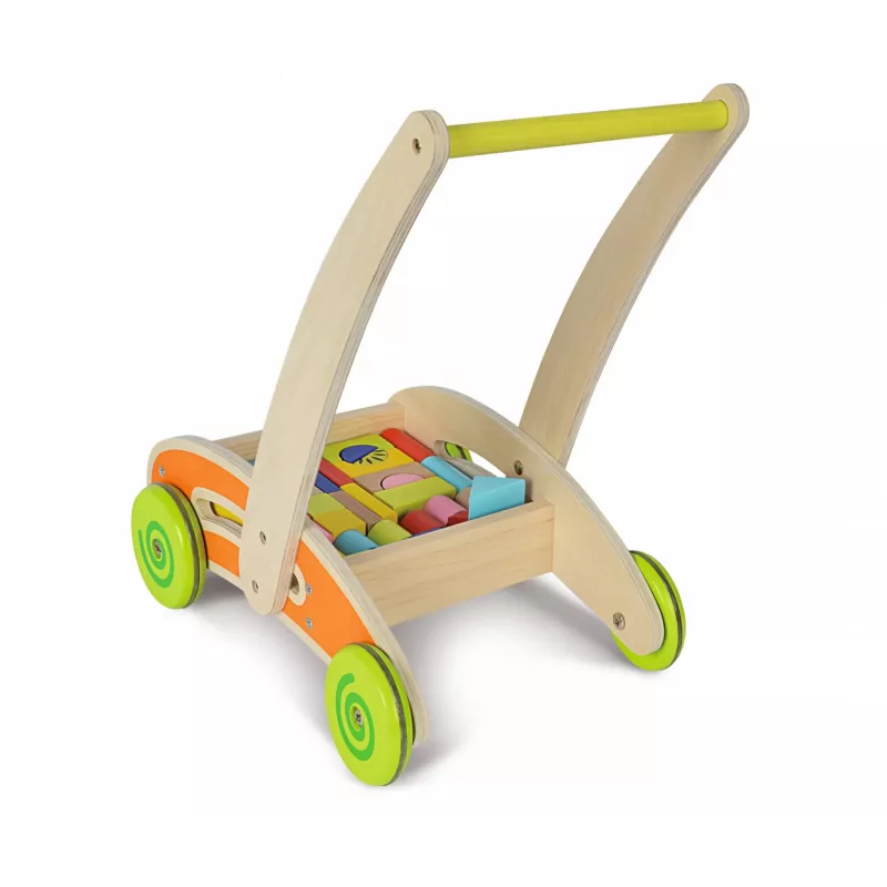 Wooden play and walker by Simba-Dickie — Eichhorn skill game with 35 building blocks