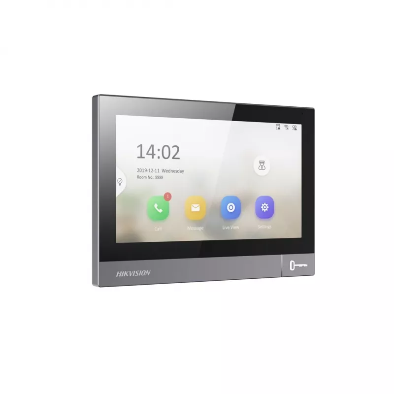Video intercom indoor unit Hikvision DS-KH8381-WTE1 7 inch 1024x600, PoE, Wi‑Fi, MicroSD