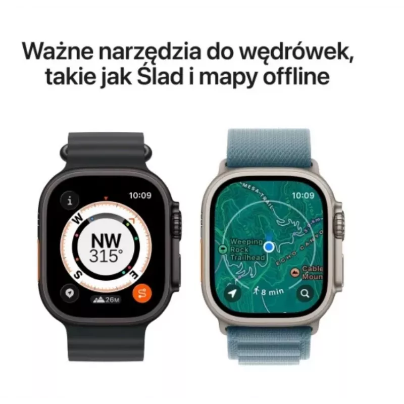 Smartwatch Apple Watch Ultra 3 GPS + Cellular 49mm Natural Titanium Case with Light Blue Alpine Loop (Small)