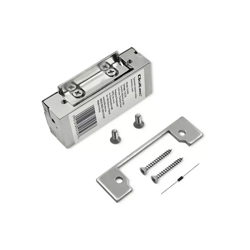 Electromagnetic lock QOLTEC 52459 12V symmetrical with memory and lock