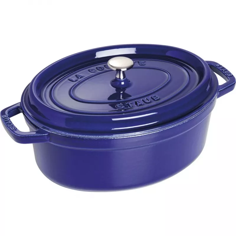 Cast iron cocotte Staub 4.25 L, 29 cm, blue