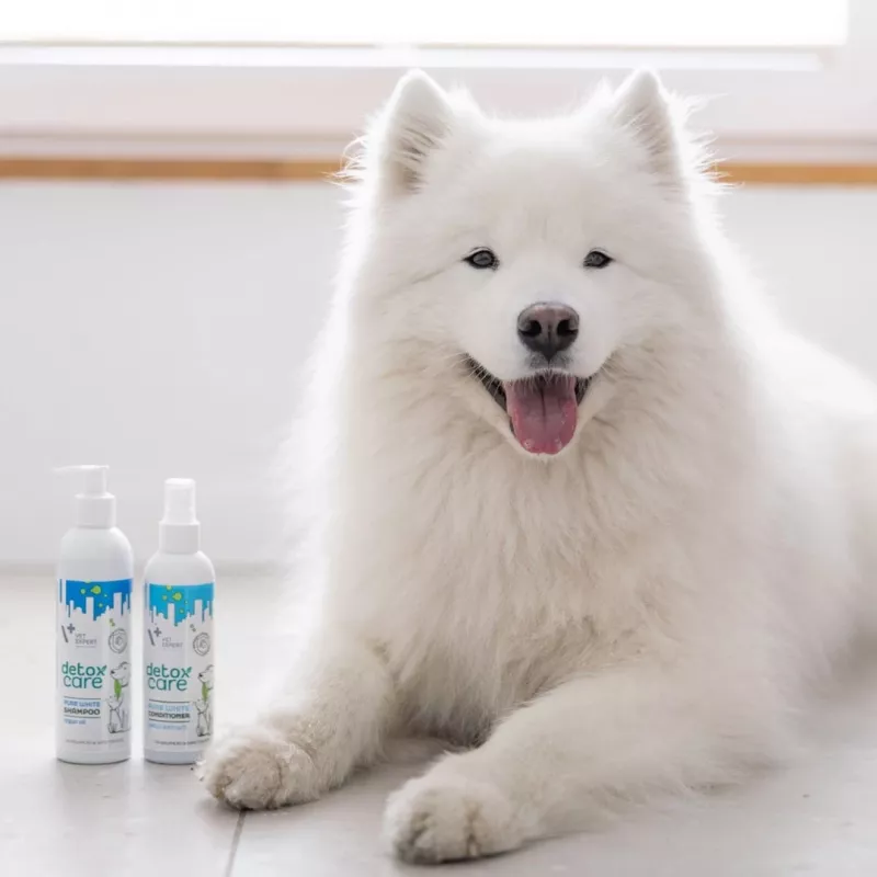 Conditioner VETEXPERT Detox Care Pure White 150 ml — coat detoxifying, whitening for adult cats with white coats