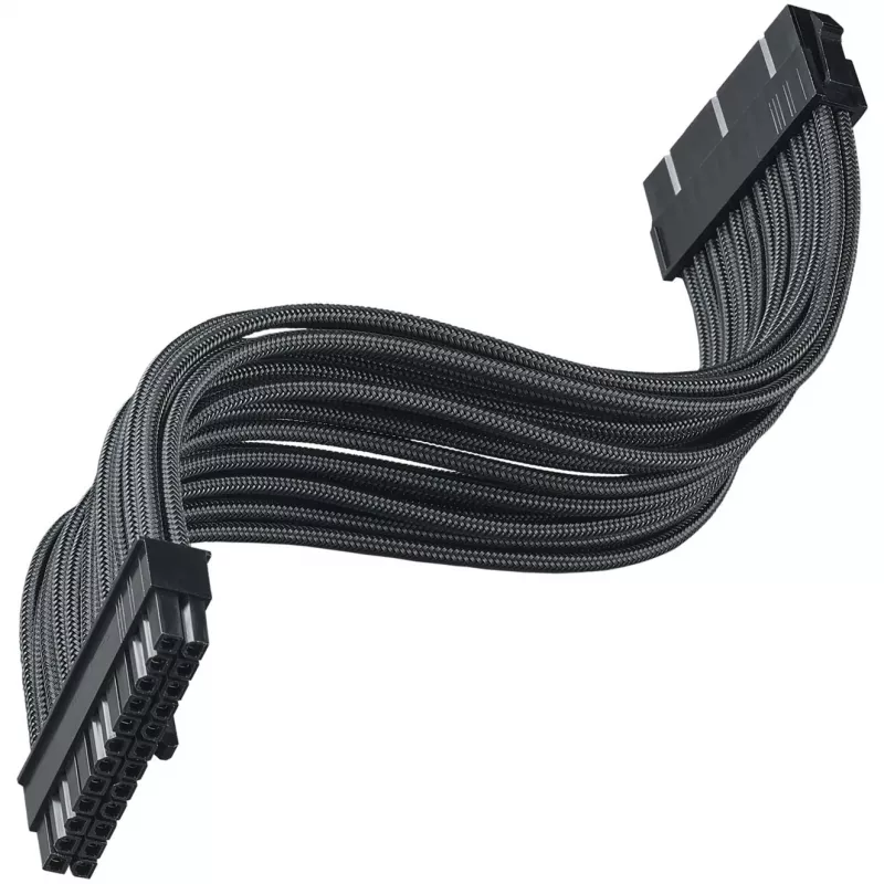 SilverStone PP07E - Power Extension Cable - ATX, 24-pin (W) to ATX, 24-pin (M) - 30 cm - Black
