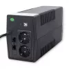 Qoltec Monolith uninterruptible power supply (UPS) Double-conversion (Online) 1 kVA 600 W 2 AC outlet(s)