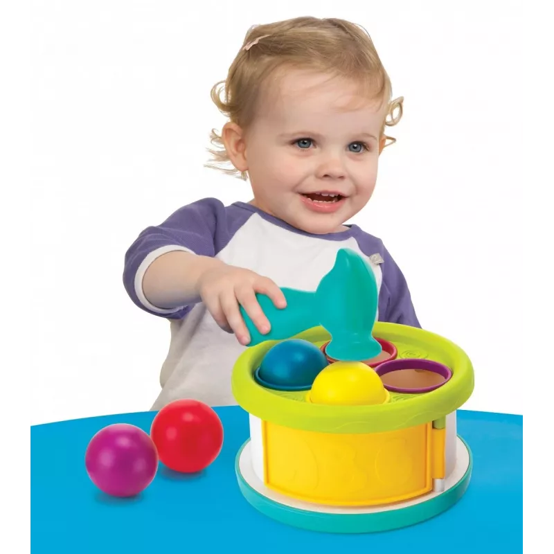 Ball Drop Hammer Toy B-kids 1164883N with Colorful Balls and Musical Sounds