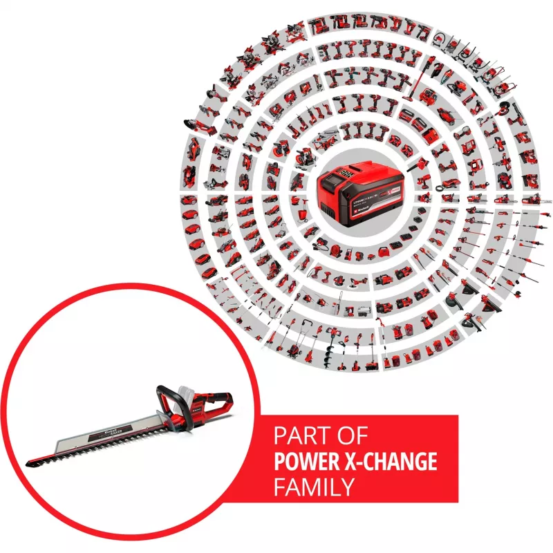 Power X-Change Battery-Hedge Trimmer GE-CH 18/60 Li-Solo, 18Volt (Red/black, without Battery and Charger)