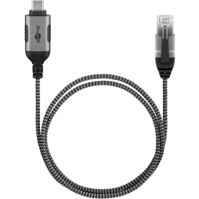 Goobay Ethernet-Cable USB-C 3.1 to RJ45 Slim 3 m - connects router, modem or (74404)