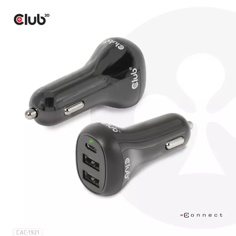 CLUB3D Notebook / Laptop Car Charger 36 Watt, Auto, Cigar lighter, 24 V, Black