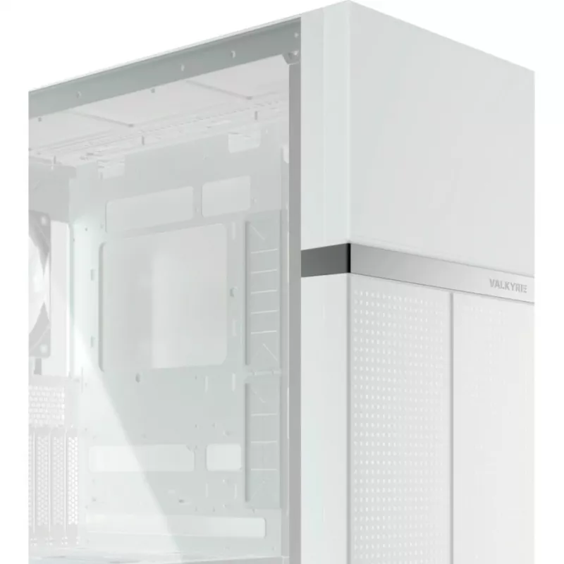 VK02 Lite, Tower-Enclosure White, Tempered Glass
