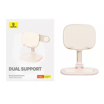 Tablet phone stand Baseus Seashell Series Pink — adjustable height, lightweight