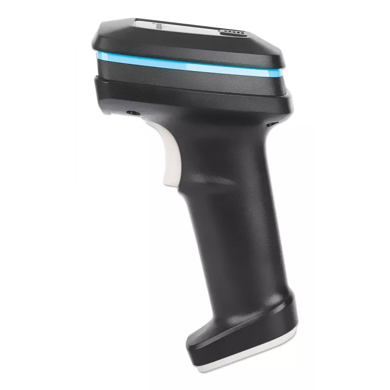 Manhattan 2D Long Range LED Barcode Scanner, USB, 450mm Scan Depth, Max Ambient Light 100,000 lux (sunlight), Supports symbologies - 1D (x21 versions) and 2D (x10 versions), Scanner RJ45 to USB 1.8m cable (most popular type, which is USB-A), Black, 3 Year Warranty